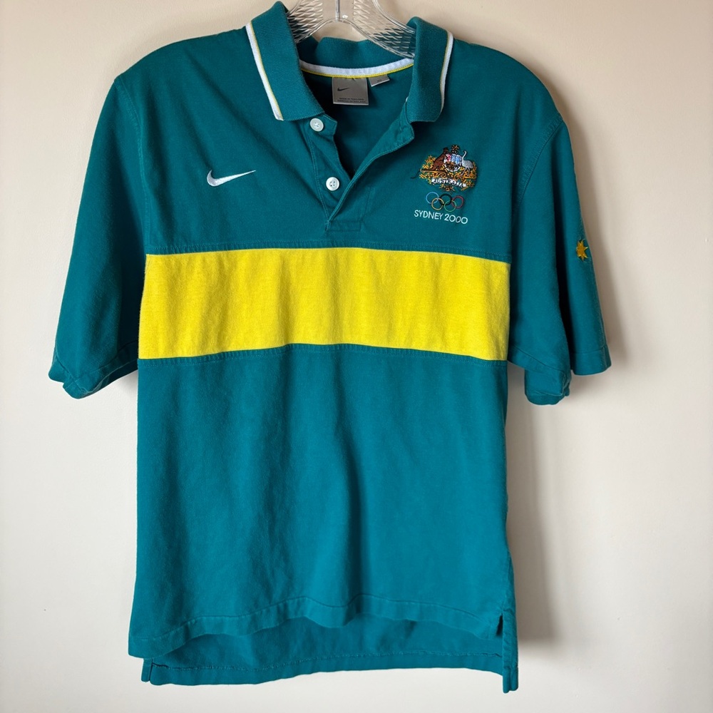 Sydney 2000 Olympics Australian Team Nike Athlete Issue Polo Shirt Teal sz XS
